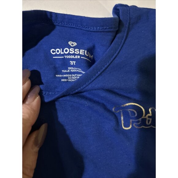 NEW Pitt Panthers Colosseum Star League Tulle SS Blue Dress Toddler 3T - Picture 3 of 7